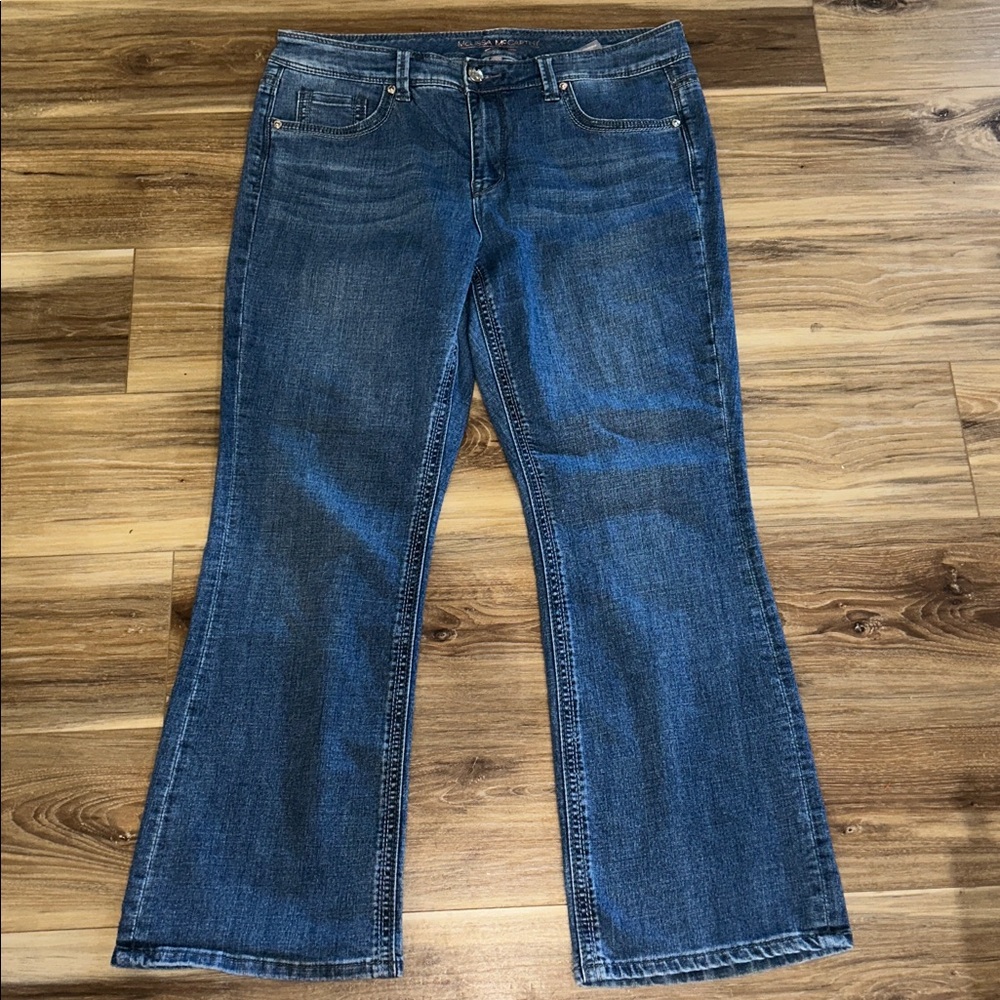 Melissa McCarthy Seven7 Size 16 Bootcut Jeans Dark Wash